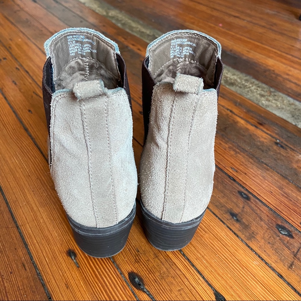 White Mountain Suede Taupe Booties - Picture 5 of 9